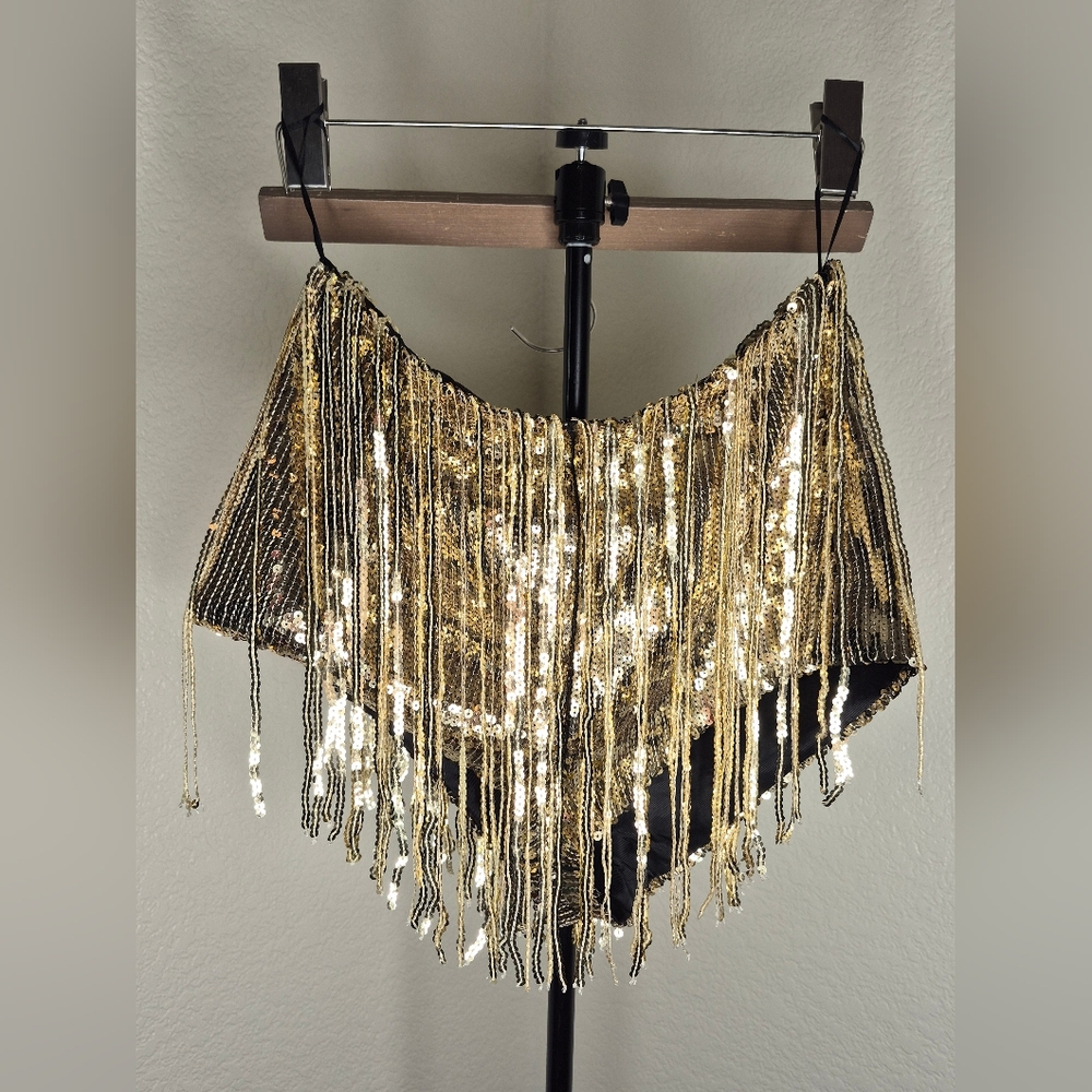 Nasty Gal Shimmering Gold Sequin Shorts